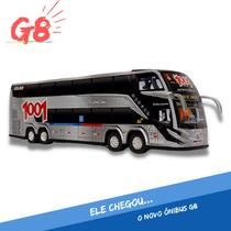 Brinquedo Miniatura de Ônibus 1001 Cinza Geração G8 - Marcopolo G7 DD - G8 - mini - Miniatura - Min