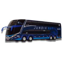 Brinquedo Miniatura de Ônibus Viação jundiá.Net G7 DD - Marcopolo G7 DD - G8 - mini - Miniatura - Min