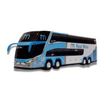 Brinquedo Miniatura de Ônibus Viação Real Maia 1800DD G7 - Marcopolo G7 DD - G8 - mini - Miniatura - Min