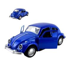Brinquedo Miniatura Fusca Carrinho Fricção Abre Porta Azul Brinquedo Miniatura Fusca Carrinho Fricção Abre Porta Azul