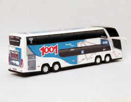 Brinquedo Miniatura Ônibus Viação 1001 Branco 30Cm - Ertl