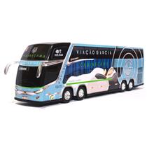 Brinquedo Miniatura Ônibus Viação Garcia Cama Azul 30cm