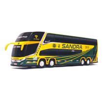 Brinquedo Miniatura Ônibus Viação Sandra 1800 DD G7 Colecione - ERTL