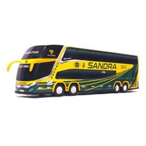Brinquedo Miniatura Ônibus Viação Sandra 1800 DD G7 Colecione - Marcopolo G7 DD - G8 - mini - Miniatura - Min