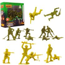 Brinquedo Miniaturas Forças Armadas 36 Soldados Americanos - Guliver 0966 Brinquedo Miniaturas Forças Armadas 36 Soldados Americanos - Guliver 0966