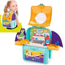 Brinquedo Mochila Playset Pet Shop Care 2 em 1 Adotados F00581