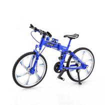 Brinquedo modelo de bicicleta de liga dobrável para crianças azul 17,8x6x10,8cm
