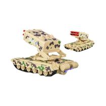 Brinquedo Modelo De Tanque Diecast Em Escala 1/32 Com Luz De Som De Spray Puxar Para Trás Para