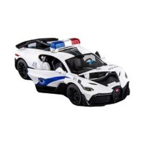 Brinquedo Modelo Fundido Em Liga De Carro De Polícia Bugatti Em Escala 1/32 Com Luz E Som Para