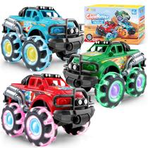 Brinquedo Monster Truck Vroomix Vroomix, pacote com 3 rodas de LED para crianças Brinquedo Monster Truck Vroomix Vroomix, pacote com 3 rodas de LED para crianças