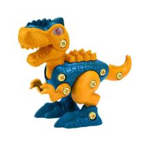 Brinquedo Monta Dino T-Rex Laranja 28 peças 6302 Xplast