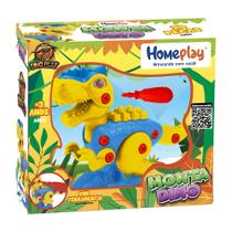 Brinquedo Monta Dino Trex 28 Peças Dino Play Homeplay