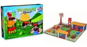 Brinquedo Montar Fazendinha Animal Bichinho Fazenda Completa Brinquedo Montar Fazendinha Animal Bichinho Fazenda Completa