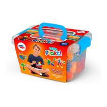Brinquedo Montar Maleta Plakt - 100pçs Paki Toys