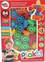 Brinquedo Montar Plakt Engrenagens Educativo Criativo 84 Pcs