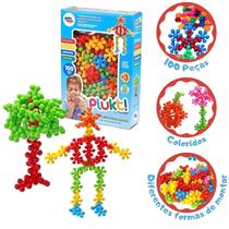 Brinquedo Montar Plukt Estrelas Educativo Criativo 100 Peças