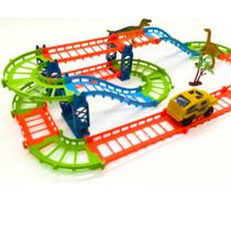 Brinquedo Montar Trilho Pista Carrinho Dinossauro Track 69 peças - WB12207 Brinquedo Montar Trilho Pista Carrinho Dinossauro Track 69 peças - WB12207