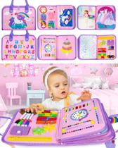 Brinquedo Montessori 8 em 1 da Busy Board weirtoya para menina de 2 anos
