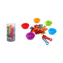 Brinquedo Montessori Arco-Íris - Contagem, Cores e Classificação para Crianças