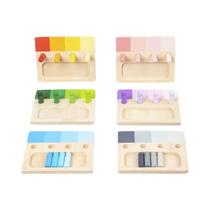 Brinquedo Montessori De Madeira De 24 Cores Para Crianças, Sistema De Senso De Cor, Treinamento,