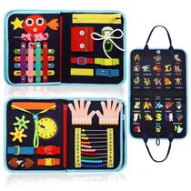 Brinquedo Montessori infantil Busy Board MAJAVI de 1 a 4 anos preto