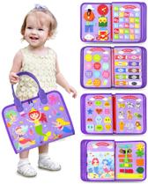Brinquedo Montessori infantil Busy Board Walenty de 1 a 4 anos roxo