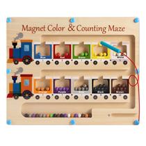 Brinquedo Montessori Magnetic Color and Number Maze Board