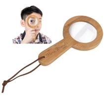 Brinquedo Montessori Magnifying Glass Hero Brands Wood for Kids