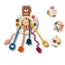 Brinquedo Montessori Mordedor para Bebê Brinquedo Sensorial Brinquedos para Bebê Chocalho