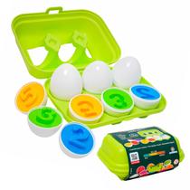 Brinquedo Montessori Number Eggs Brinquedo Pedagógico De Encaixe Para Crianças E Pré-Escola