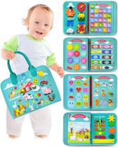 Brinquedo Montessori Toy Walenty Toddler Busy Board de 1 a 4 anos de fazenda verde