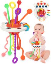 Brinquedo Montessori Yetonamr Baby Sensory Pull String Teething