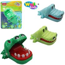 Brinquedo morde dedo mini jacare / crocodilo colors 8,5x6x4 cm na cartela