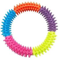Brinquedo Mordedor Argola de Borracha para Cachorro Arco Colorido Grande Savana Pet