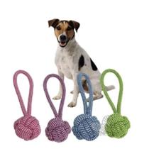 Brinquedo Mordedor Bola com Corda para Cães e Pets