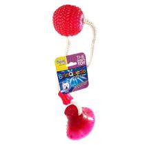 Brinquedo Mordedor Bola com Ventosa Rosa para Cães - Tam. Único