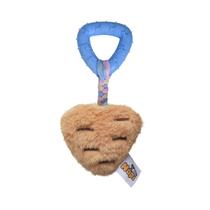 Brinquedo Mordedor Cães Pet Coração em Pelucia Argola de Borracha