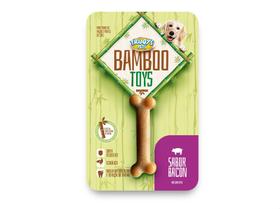 Brinquedo Mordedor Cães Truqys Osso Bamboo Bacon I Pequeno - TRUQYS PETS