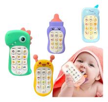 Brinquedo Mordedor Celular Bebê Música Bilíngue Portug ul