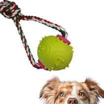Brinquedo Mordedor com Corda com Plush Ball para Cachorro