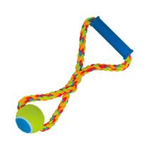 Brinquedo Mordedor Corda Bola de Tênis Color para Cães Jambo