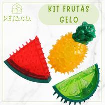 Brinquedo Mordedor Frutas Gelado para Cachorro com Apito