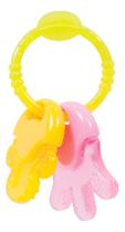Brinquedo Mordedor Infantil Bebê com água chaveiro Colorido Buba +3m