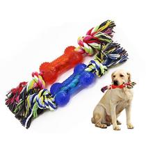 Brinquedo Mordedor Interativo Osso corda Pet Cachorro 30cm