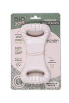 Brinquedo Mordedor Natural Grande Biobone P Cães S/ Plástico Cor Branco Mordida Forte