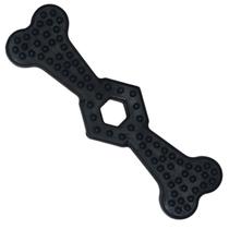 Brinquedo Mordedor Osso Sextavado Maciço Preto Pet Durável Brinquedo Mordedor Osso Sextavado Maciço Preto Pet Durável