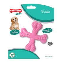 Brinquedo Mordedor para cachorro Spinner super resistente Odontopet mastigação para cães filhotes Rosa Brinquedo Mordedor para cachorro Spinner super resistente Odontopet mastigação para cães filhotes Rosa
