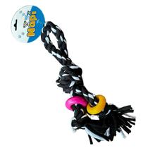 Brinquedo Mordedor para Cachorros Pet Corda Alça e Ponta Dupla Anti Estress 28 cm Brinquedo Mordedor para Cachorros Pet Corda Alça e Ponta Dupla Anti Estress 28 cm