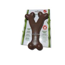 Brinquedo Mordedor Para Cães Osso Wishbone Bacon Grande - Bam- Bones