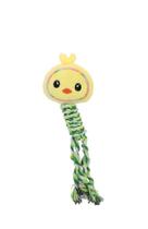 Brinquedo Mordedor Pelúcia Com Corda Pintinho Amarelo 24 cm - PETMART
